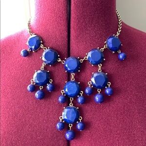 Blue and silver bubble necklace